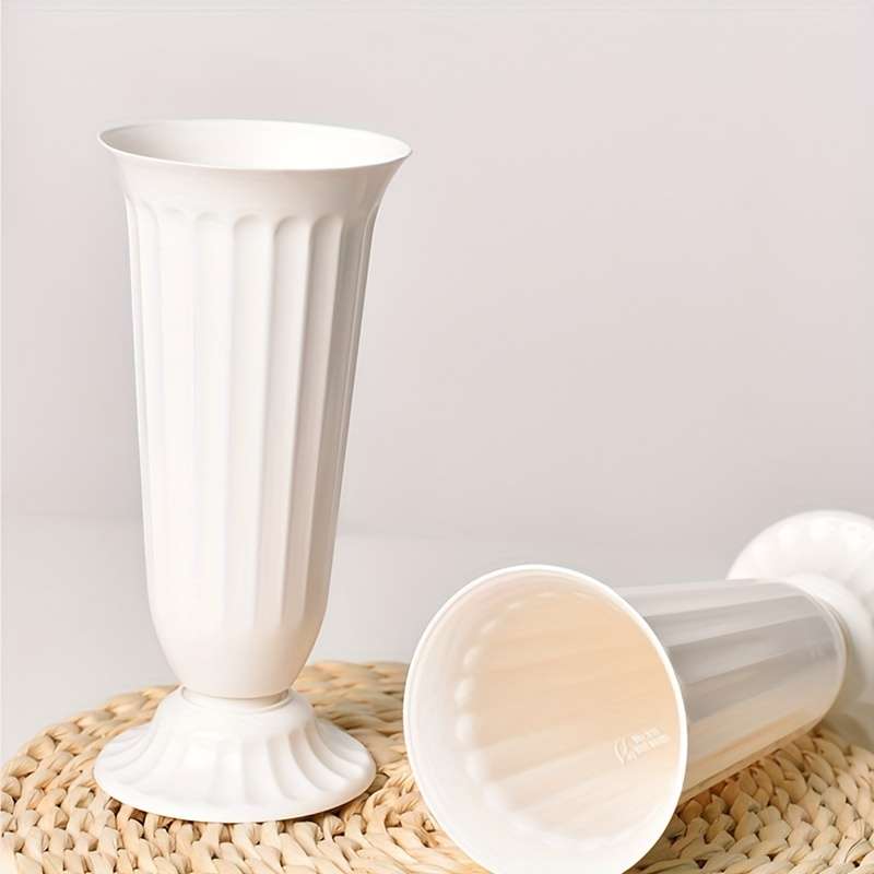 Elegant White Plastic Vase