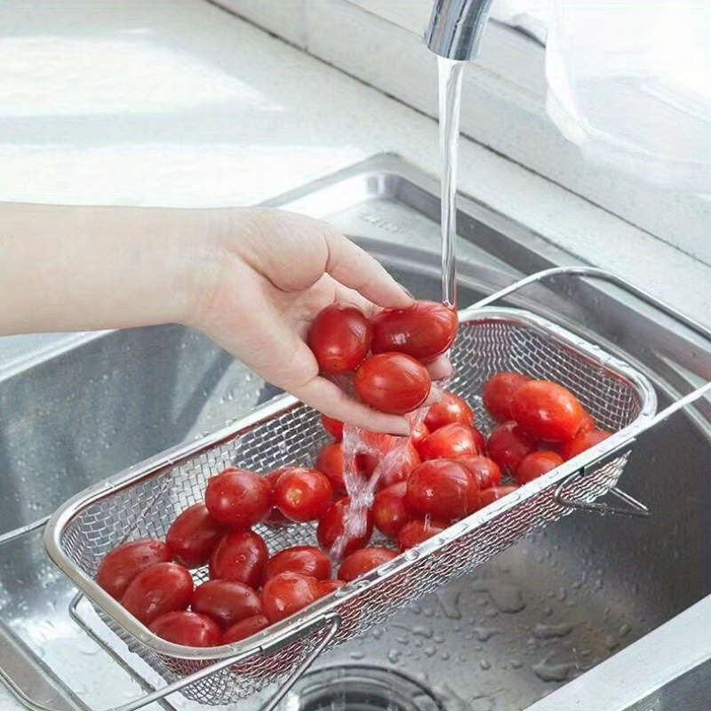 1pc Extendable Stainless Steel Colander
