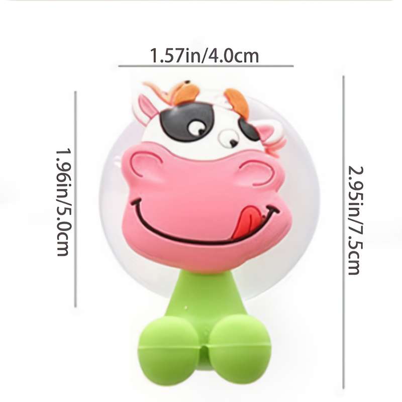 5pcs Cartoon Animal Silicone Toothbrush HoldersCreative