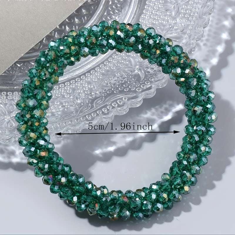 Crystal Handmade Beaded Hair Tie
