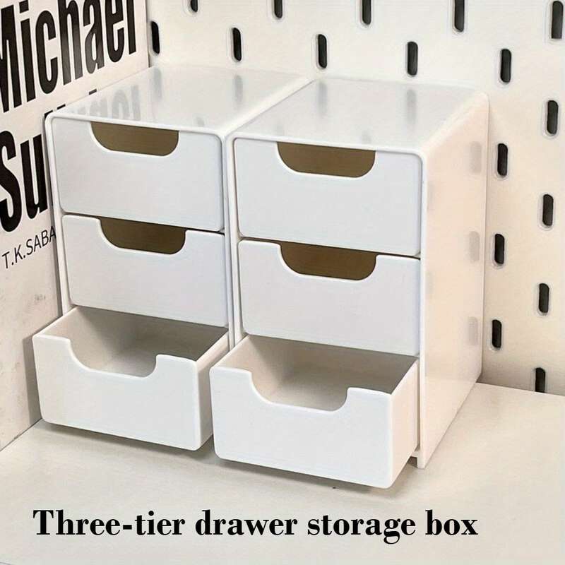 Wall-Mounted Bathroom Cabinet with 3-Tier Storage Box