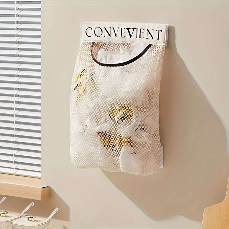 Space-Saving Wall-Mounted Organizer For Plastic Bags