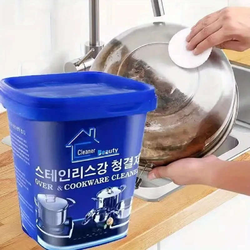 3pcs Stainless Steel Pot Cleaner Paste with Sponge
