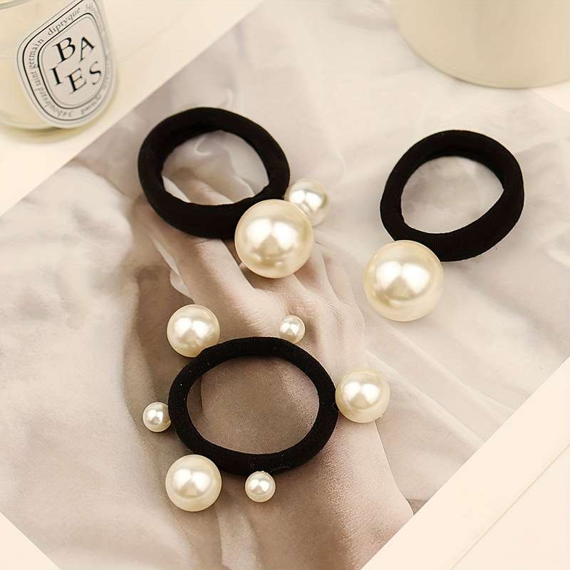 Luxurious Pearl Embellished Hair Tie