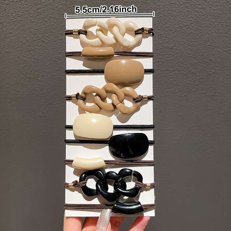 Elegant Milk Coffee Color Hair Ties