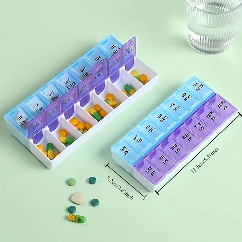 1pc Dual-Color Pill Organizer