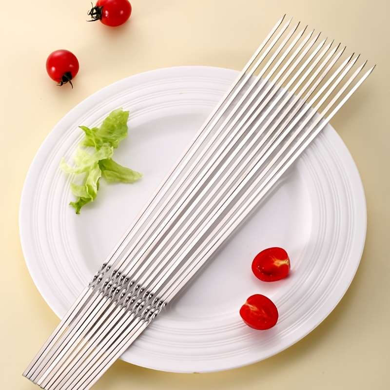 Reusable Stainless Steel BBQ Skewers