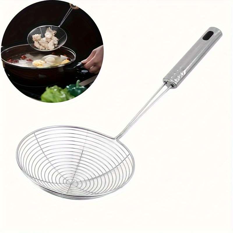 Stainless Steel Strainer Ladle with Handle - 1pc