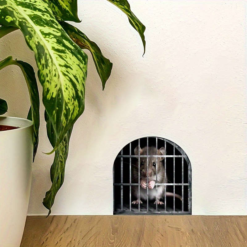 3D Realistic Rat Hole Wall Decal