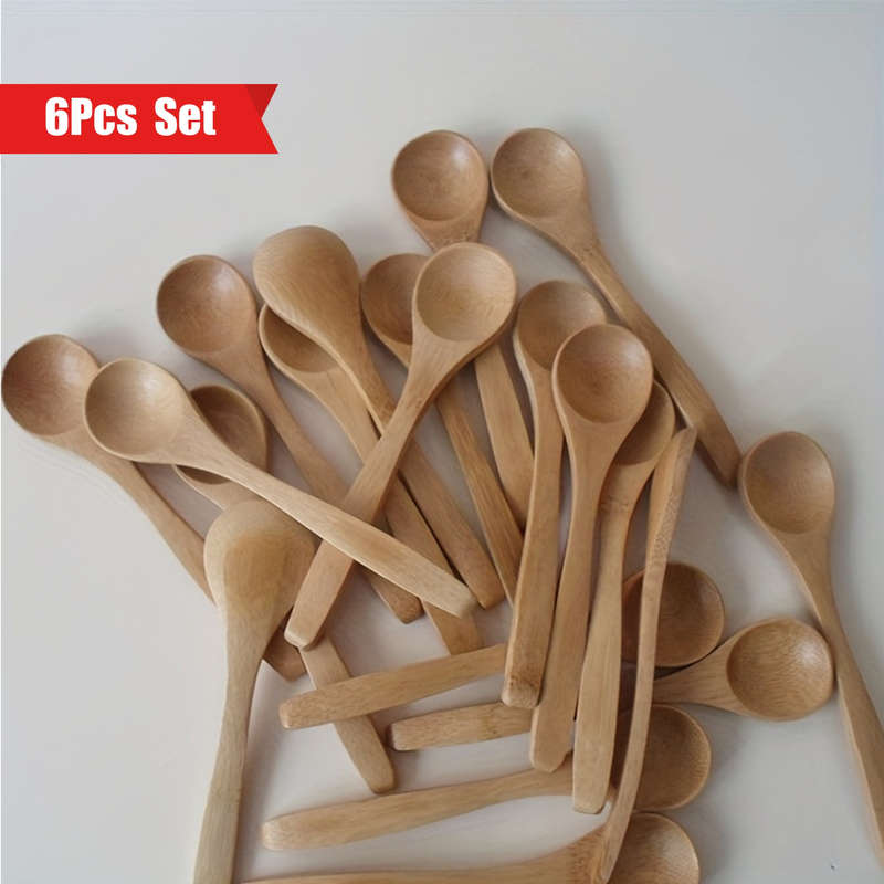 Bamboo Long Handle Spoon Set