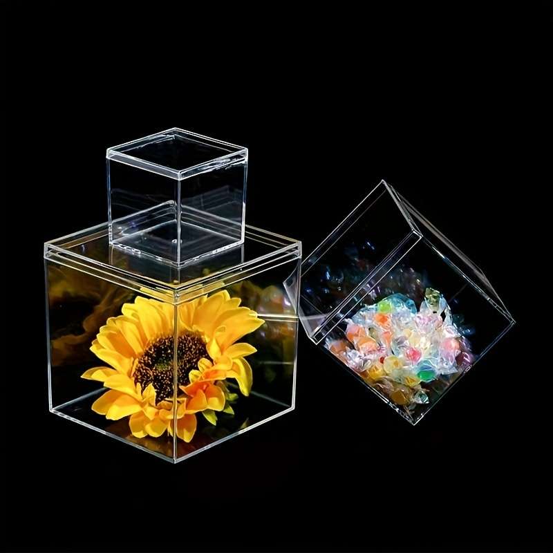 1 Set Contemporary Acrylic Storage Boxes with Lids