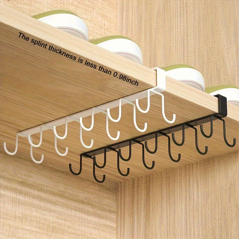 12-Hook Under Cabinet Kitchen Cup Holder