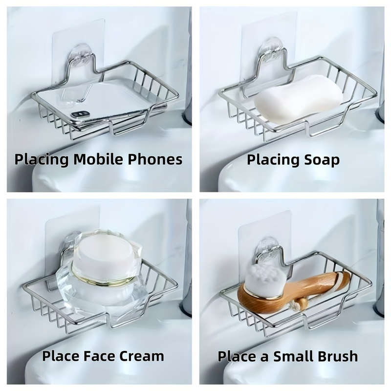 Easy-Install Stainless Steel Soap Dish