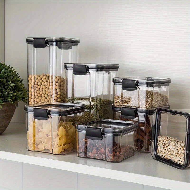 Kitchen Storage Containers PVC Kitchen Pantry Storage Organizer Containers with Lids