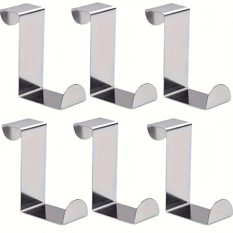 3pcs Stainless Steel Over-The-Door Hooks