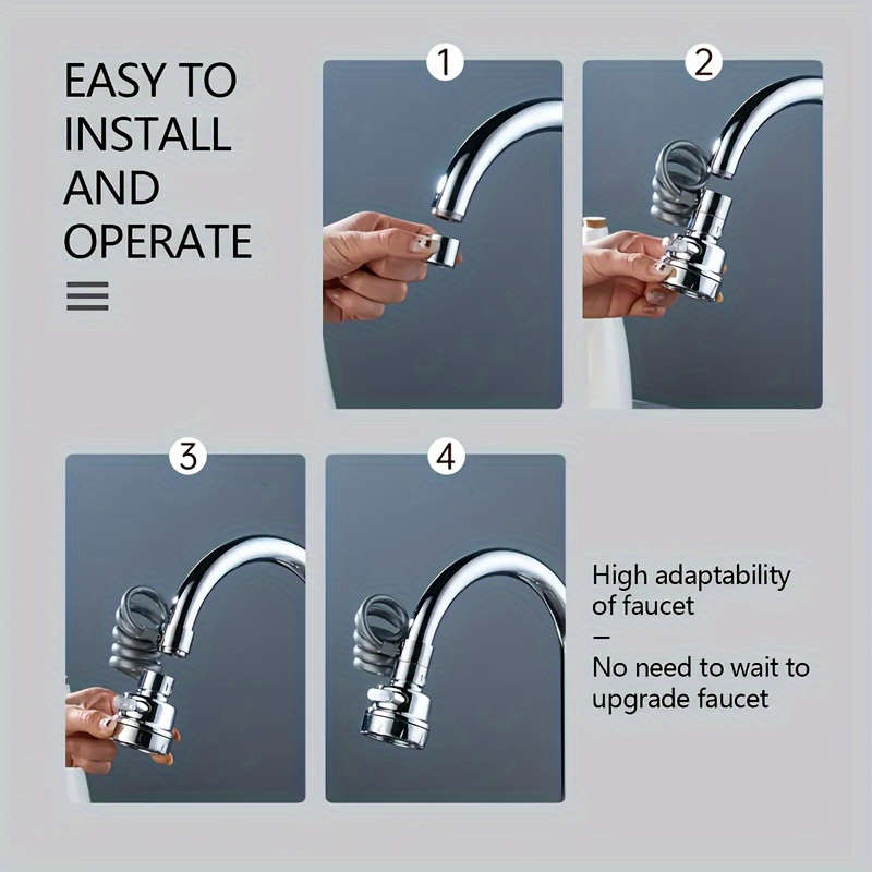 Universal 3-Mode Spray Kitchen Faucet Extender