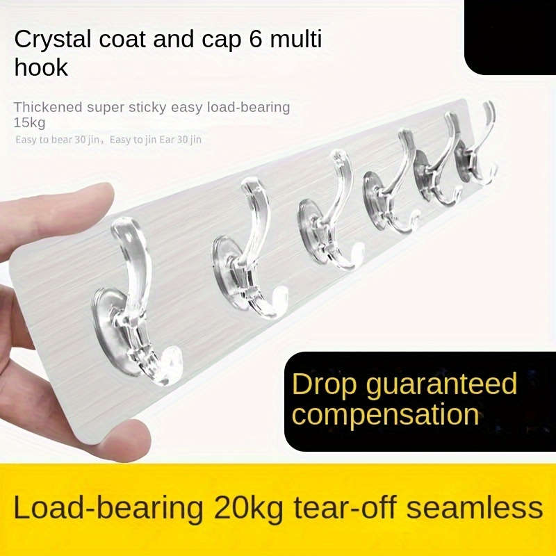 Easy-Install Transparent Adhesive Hooks