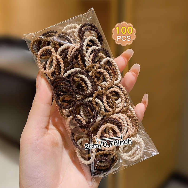 100 PCS High Elasticity Hair Ties