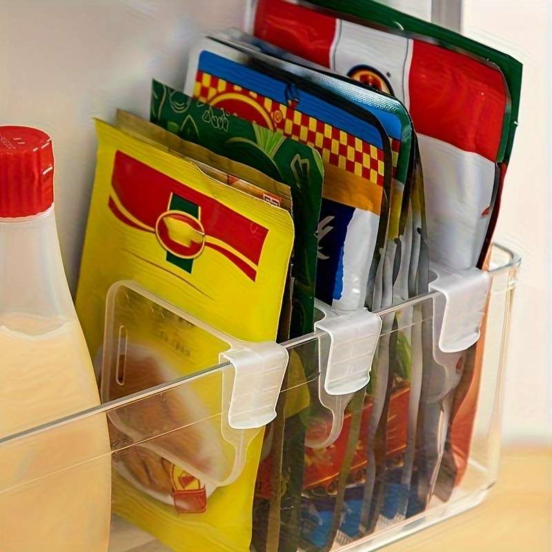 5pcs Clear Plastic Refrigerator Organizer Dividers