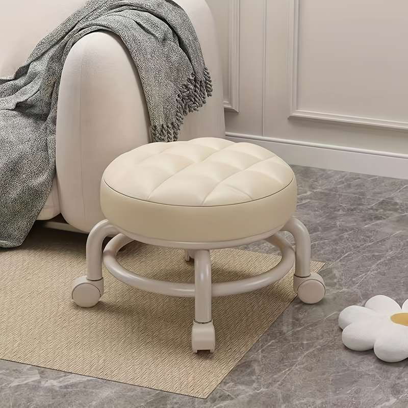 Versatile Heavy-Duty Rolling Stool with Swivel Wheels