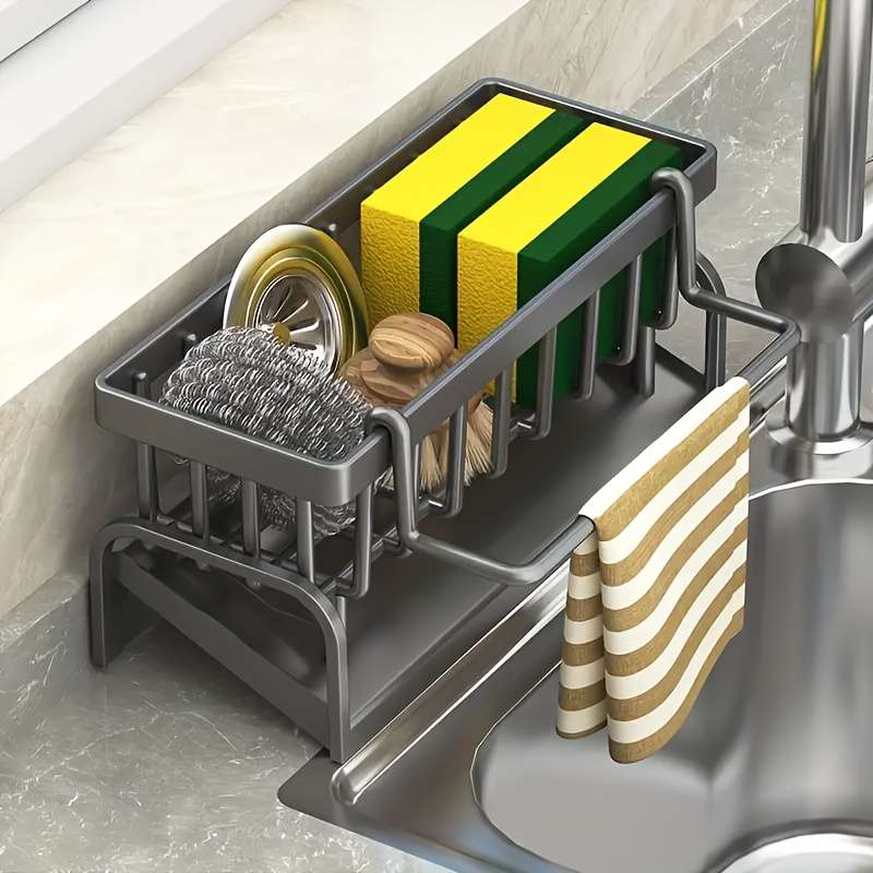 Kitchen Sink Organizer with Drain Tray Random Colors