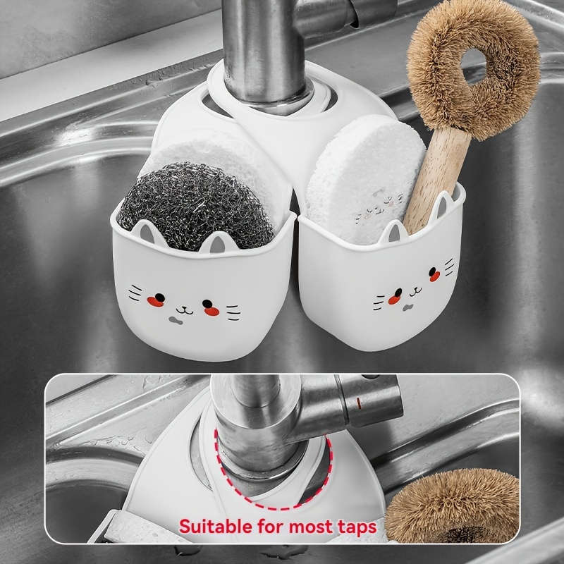 Cute Cat Silicone Faucet Basket
