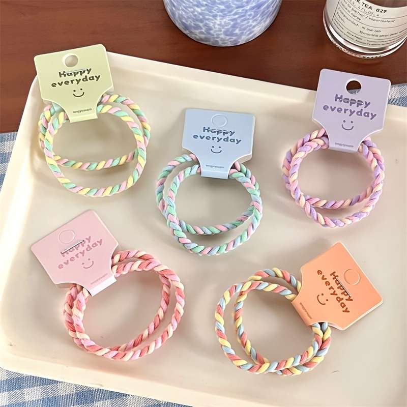 5pcs Cute Silky Hair Ties