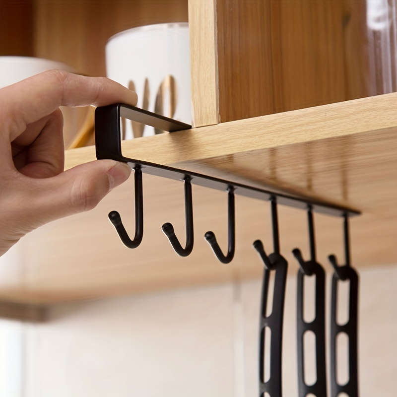 pace-Saving Kitchen Organizer with 6 Detachable Hooks