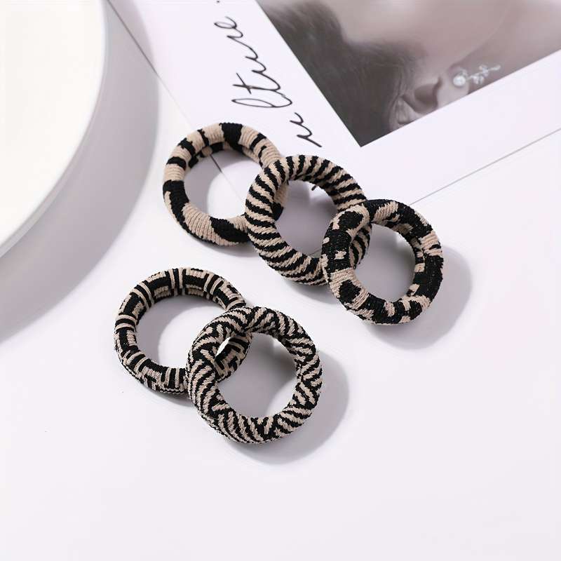 5pcs Chic Plush Hair Ties