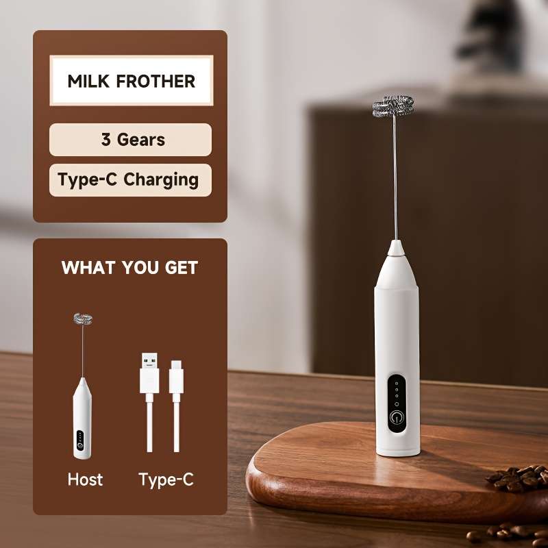 Compact USB Rechargeable Electric Milk Frother