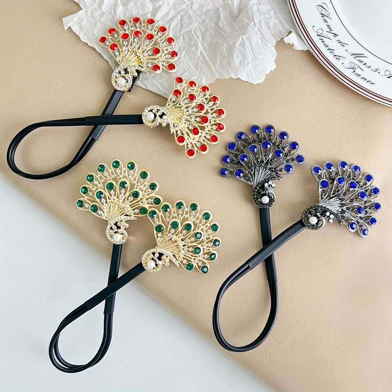 Elegant Alloy Hair Ties with Rhinestone Accents
