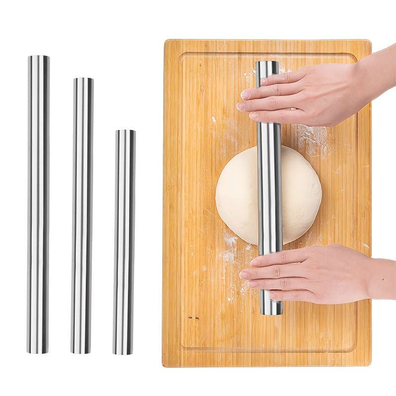 1pc Stainless Steel Rolling Pin - Durable