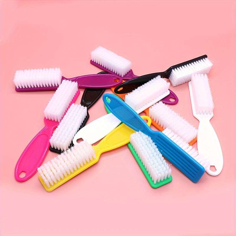 washable colored soft brush nail brush