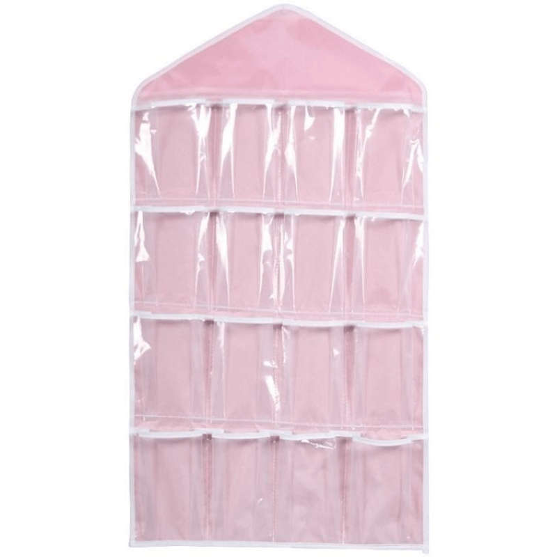 16-Pocket Clear Hanging Organizer For Socks