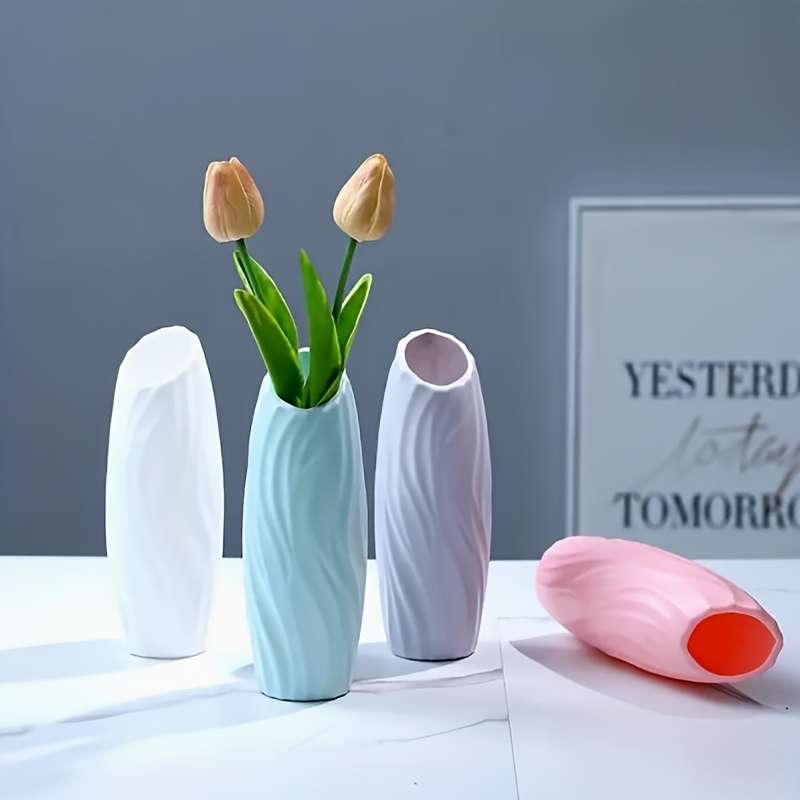 Vintage Style Plastic Cylinder Vase