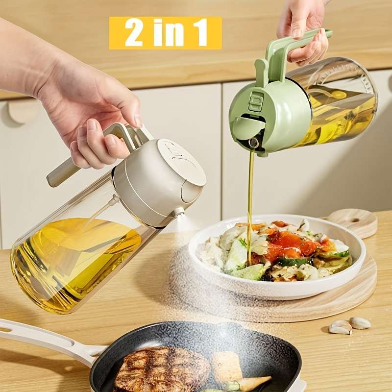 16oz / 470ml Glass Oil Sprayer And Bottle Set