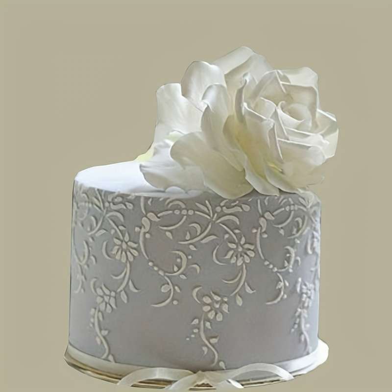 Flower Garland Shape Cake Stencil