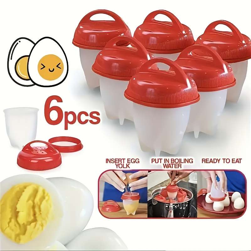 6-Pack Silicone Egg Poacher Set