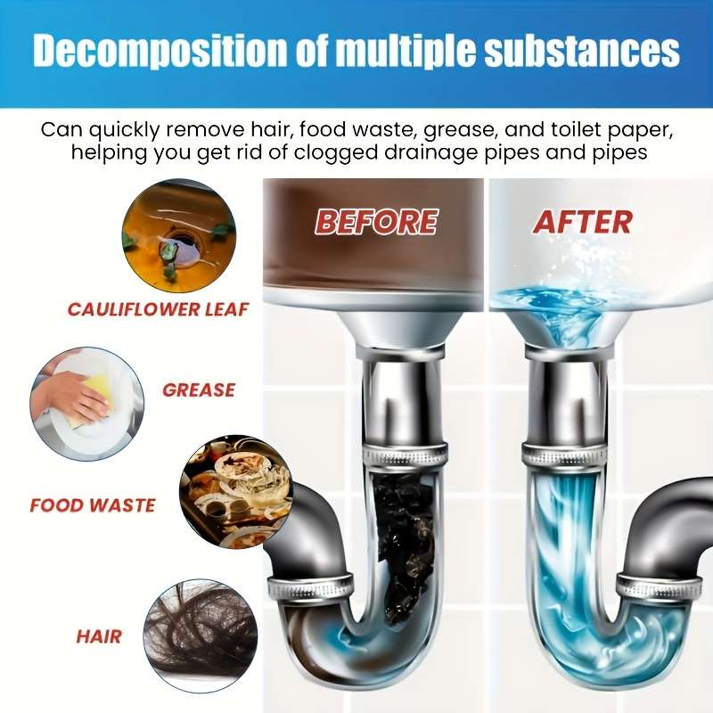 5pcs Instant Drain Cleaner