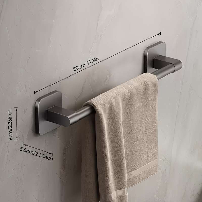 Easy-Install Aluminum Towel Bar