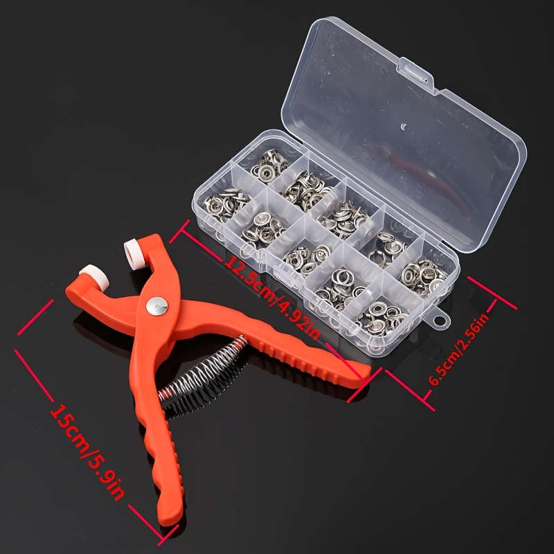 50 Sets Snap Fastener Kit with Pliers