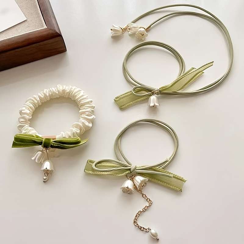 3pcs Elegant Bow Hair Rings