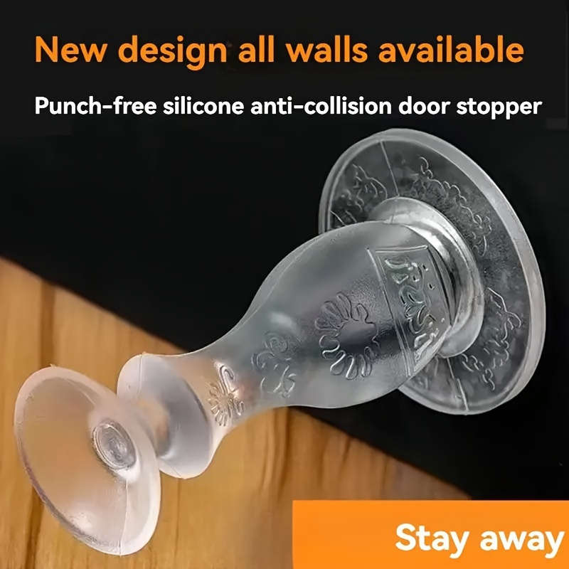 1pc Easy-Install No-Drill Silent Door Stopper