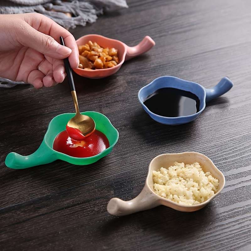 Creative Mini Condiment Dishes with Handle