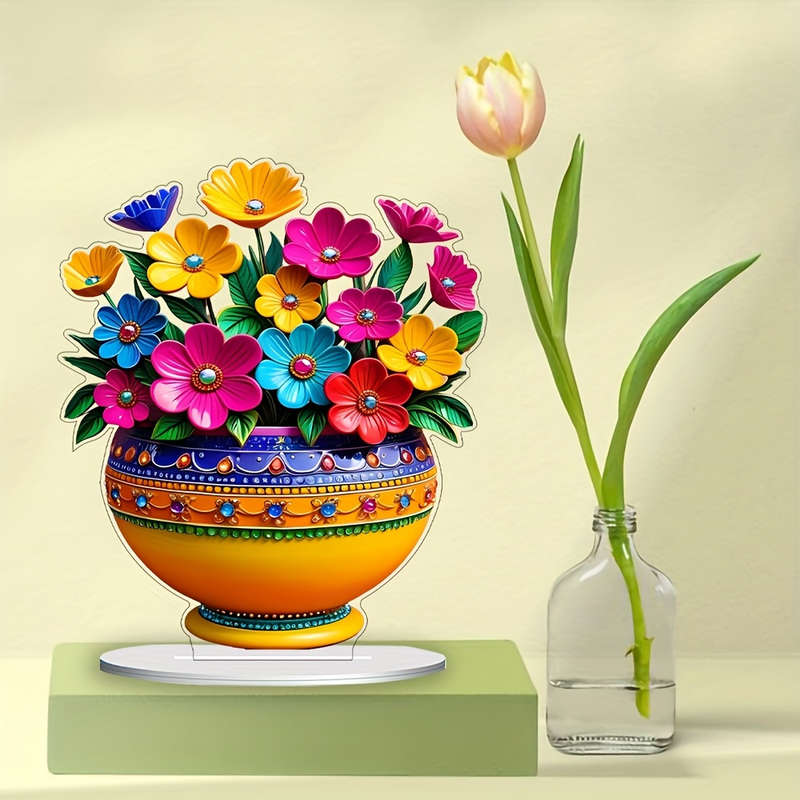 Art Deco Style Acrylic Vase