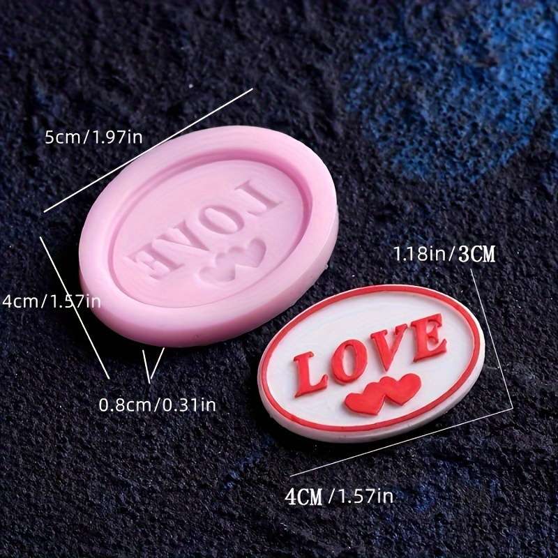 1pc Silicone Love Heart  Ribbon Mold