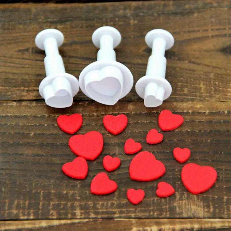 3pcs Pop-Up Heart Cookie Cutter Set