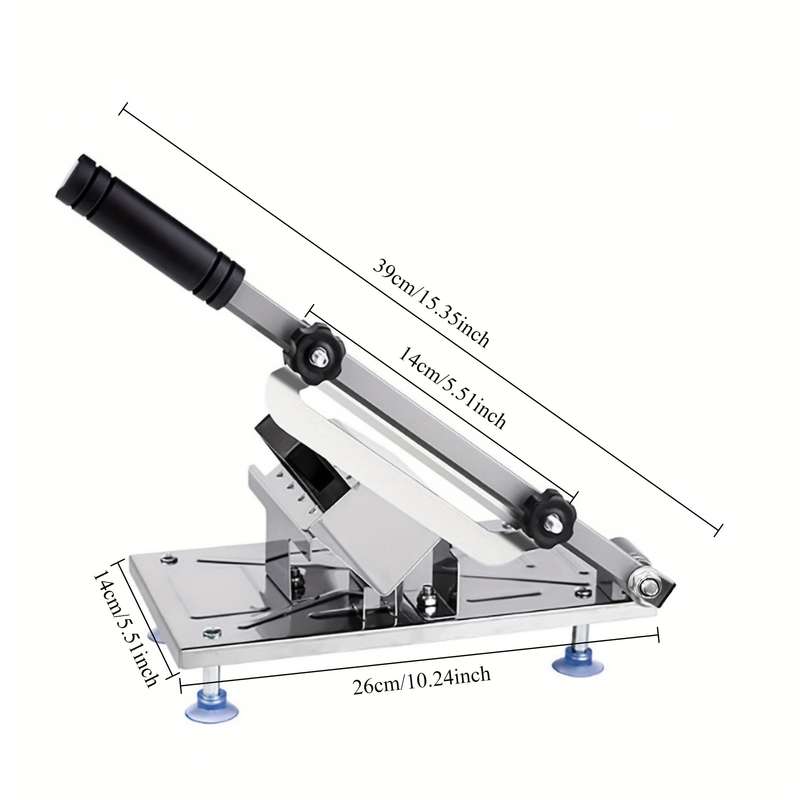 1pc Adjustable Stainless Steel Meat Slicer