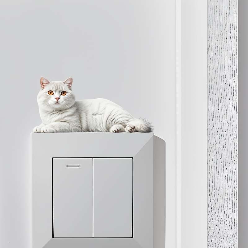 Classic Lazy Cat Light Switch Sticker