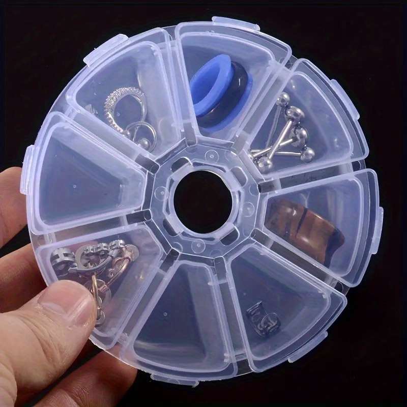 1pc 8-Grid Transparent Storage Box